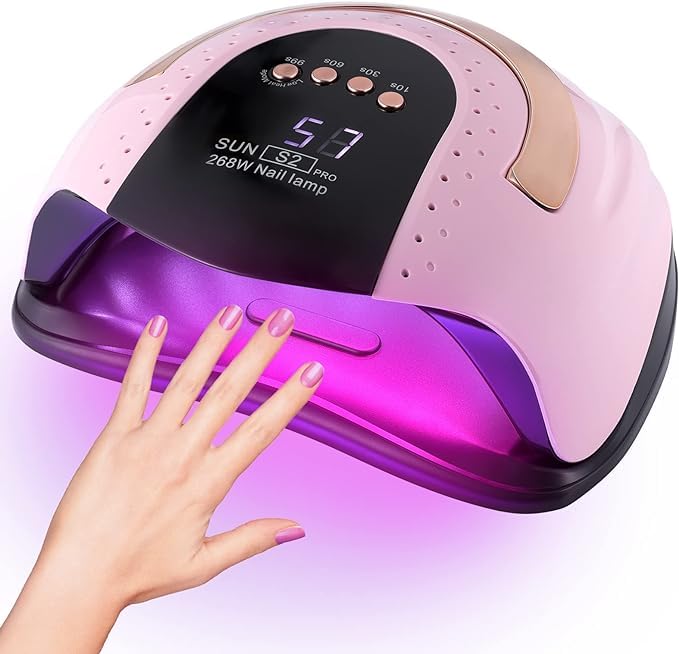 Professional UV LED Nail Lamp – 268W, 57 Bulbs & Auto-Sensor for Fast Gel Curing
