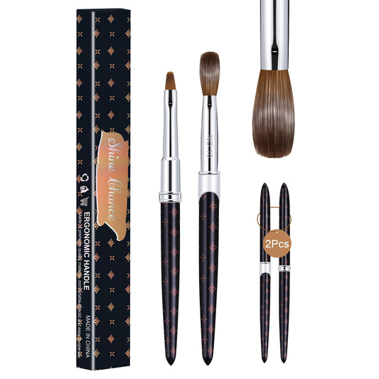 2-Piece Acrylic Nail Brush Set (Beginner Friendly + Smooth Finish)