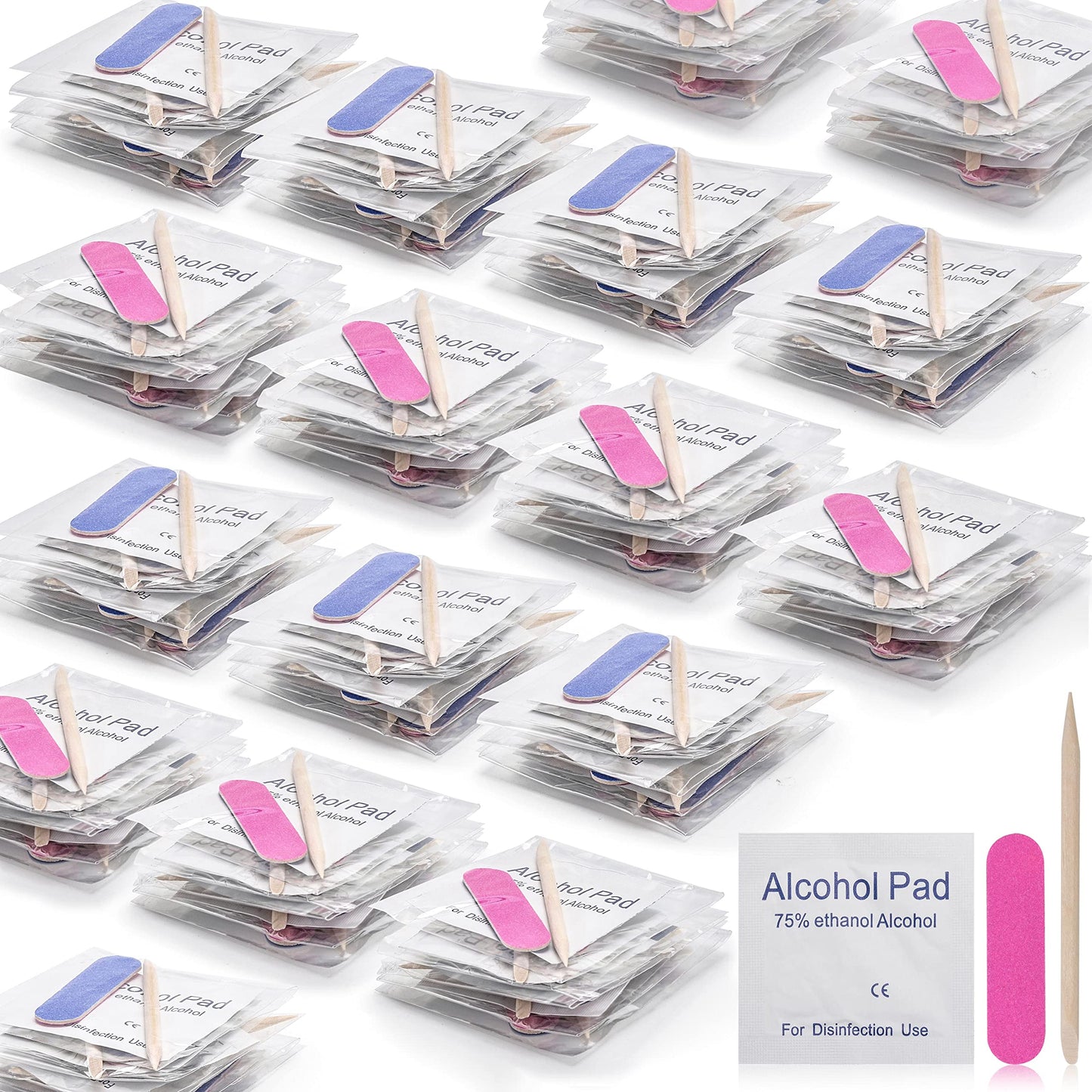 48-Pack Disposable Manicure Kit (3-Piece Hygienic Nail Care Set)