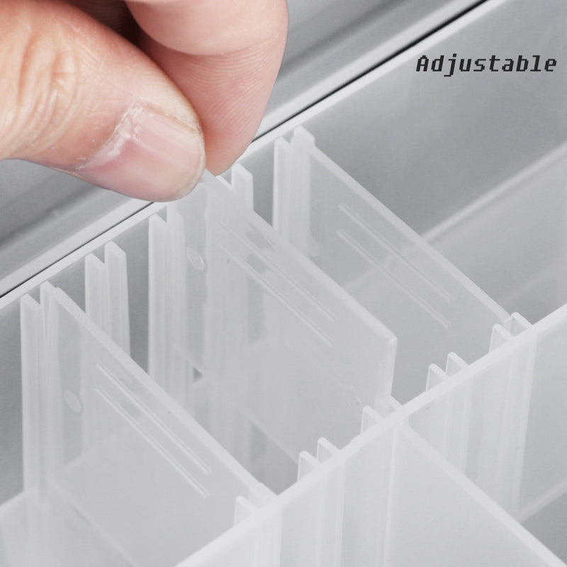 48-Grid Nail Polish Organizer – Clear Storage for Colors & Tools