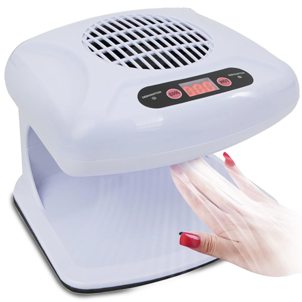 Nail Dryer Fan – Warm & Cool Air for Faster Polish Drying